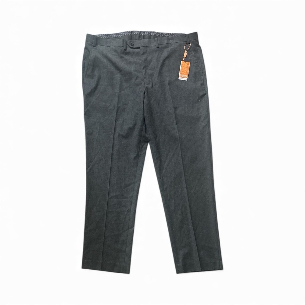 Tallia Mens Classic Fit Stretch Suit Pants Gray 42x32